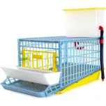 CIMUKA BYK MINI - Klec pro křepelky 34x62x46 cm - 1podlažní klec s oddílem pro 6 až 10křepelek