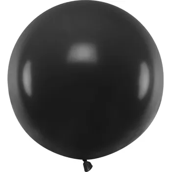 PartyDeco Balon latex černý pastelový, 60 cm