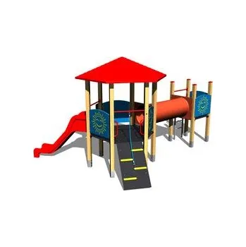 Dětské hřiště Playground System DĚTSKÉ HŘIŠTĚ - dvouvěžová sestava se skluzavkou 6U220D