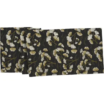 ubrus SANDER Středový pás/běhoun GUAM 40 x 100 cm, černo-zlatý