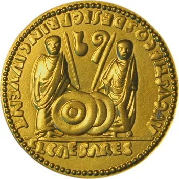 Česká mincovna 2000 - Zlatá medaile Octavian Augustus, Au 1/5 Oz 6.22 g