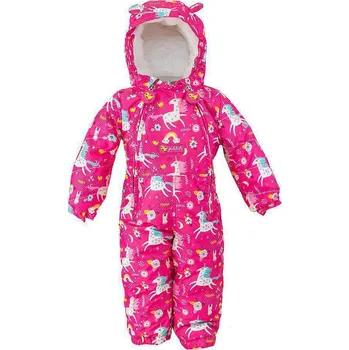 Dětská móda Pidilidi Overal dívčí s kožíškem růžová