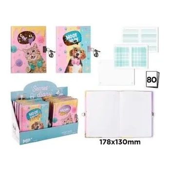 Set školních potřeb Notes z kłódką 178x130mm Kotki MIX