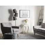 Konferenční stolek bílý MDF 38 x 38 cm čtvercový zakřivené nohy matný multifunkční klasický styl Beliani