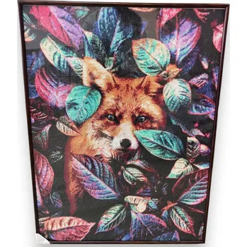 Koupelnový nábytek 5D diamantový obraz ruční práce liška - FOX Barva: Zrzavá