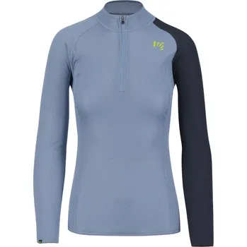 Dámské tričko KARPOS Dinamico Octa W Jersey Ls Half Zip, Mountain Spring/Vulcan velikost: L