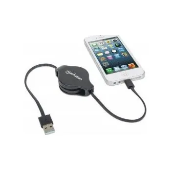 Datový kabel Manhattan iLynk USB na Lightning, rolovací - 393966
