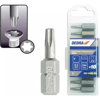 Bit Šroubovací bity ploché Torx T10x25mm,10ks plast.obal.
