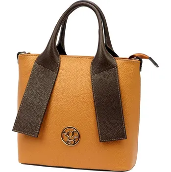 Kabelka Kožená moderní camel hnědá dámská kabelka do ruky