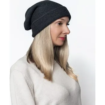 Čepice Dámská vlněná čepice Merino Extra Fine Antracit