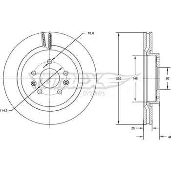 Brzdový kotouč Brzdový kotouč TOMEX Brakes TX 72-99