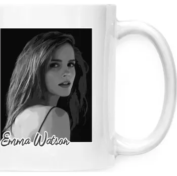 Hrnek malý bílý s potiskem Ema Watson