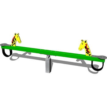 Dětská houpačka Playground System Vahadlová dvojhoupačka celokovová - Žirafy