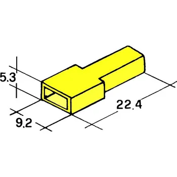 Auto elektroinstalace IMP Kryt dutinky 6,3mm žlutý