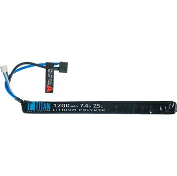 Baterie pro airsoftovou zbraň TITAN Li-Pol baterie TITAN 7,4V 1200mAh, 25C (T-Dean) - Stick (AK)