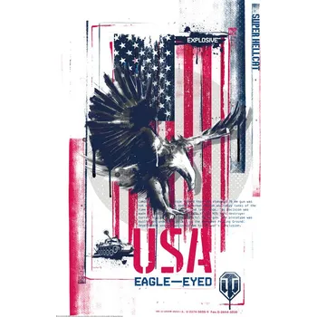 Plakát Plakát, Obraz - World of Tanks - USA Eagle-Eyed