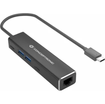AV adaptér Conceptronic Adaptér CONCEPTRONIC USB-C -> 2.5GbE 2xUSB-C USB-A 0.15m sw