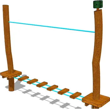 Hra na zahradu Playground System HERNÍ SESTAVA z akátu - Lanový mostek .