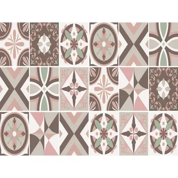 Tapeta Samolepící fólie na obklady do koupelny Samolepky hnědé do kuchyně 18 kusů 20 cm