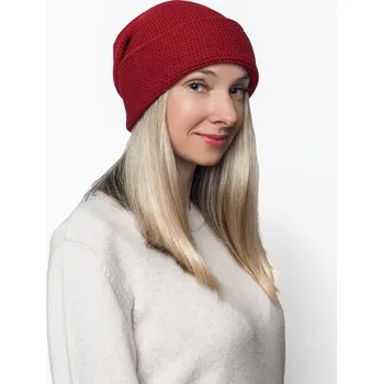 Čepice Dámská vlněná čepice Merino Extra Fine Claret Bordó