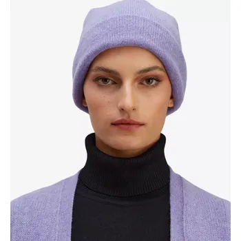 Čepice Dámská čepice Lambswool Fialová Univerzální