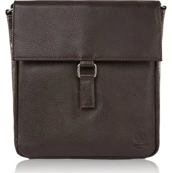 Kabelka Paolo Peruzzi Dámská kožená messenger taška malá Paolo Peruzzi; hnědá