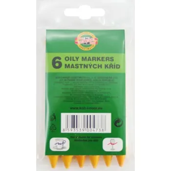 Speciální výtvarná barva Koh-i-noor křída na sklo a porcelán 8220 průmyslová 6 ks žlutá