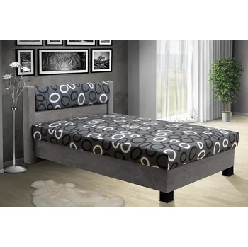 Postel Nabytekmorava Čalouněná postel s úložným prostorem Nikol 120 Barva postele: Šedá 36, Pelest: Mega 14 Šedá