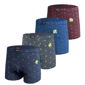 Boxerky PeSaiL Pánské bambusové boxerky - Fannifen VO1 (4ks v balení) Barva: Mix barva, Velikost: XXL