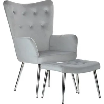 Masážní křeslo Relaxační křeslo s podnožkou Silver Luxury