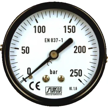 Ventil Manometr SUKU typ 4351 - D 63 0 - 16 bar G1/4" zadní