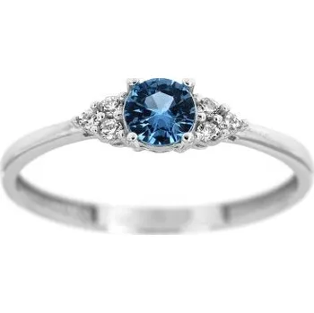 Prsten Zlatnictví U Kostela Dámský prsten s modrým kamínkem 1804BM 56 2633-23596888