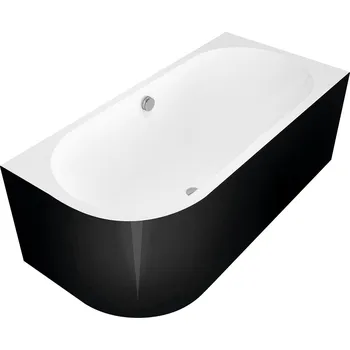 Vana Viva R Monolith asymetrická vana 180x75x60 cm, bílá/černá 78119MB