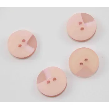 Knoflík Dírkový knoflík perleťový - růžový - průměr 1,8 cm