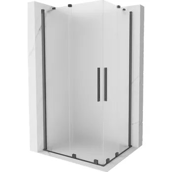 Mexen Velar Duo sprchová kabina posuvná 90 x 80 cm, matné sklo, kartáčovaná barva gun gray - 871-090-080-32-66 Sprchové kouty