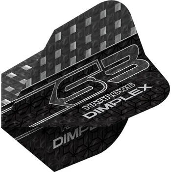 Šipka Letky na šipky Harrows Dimplex S3 černé No6 standard, 100 mikronové