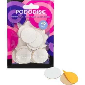 Staleks Pododisc L bílé pilníky PDF-25-80W na pedikúru (50 ks)