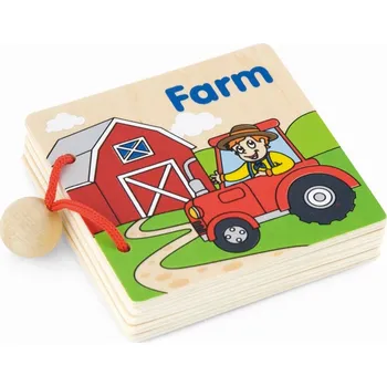 Dřevěná hračka Dřevěná knížka pro nejmenší Farma