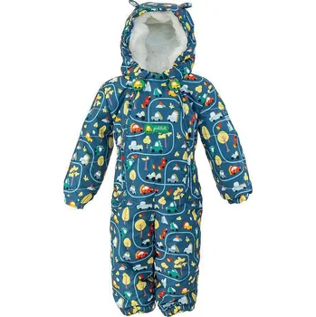 Kojenecká kombinéza Pidilidi Overal chlapecký s kožíškem modrá Vel. 86