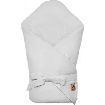 Zavinovačka Baby Nellys Mušelínová zavinovačka na zavazování 75 x 75 cm Světle šedá