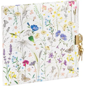 Deník 17x17 cm Summer Meadow white 44574 GOLDBUCH