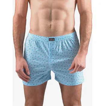 Trenýrky Gina Výhodné balení 5 kusů - Trenky volné 75202P Barva/Velikost: sv. tyrkysová, šedá / XL/XXL