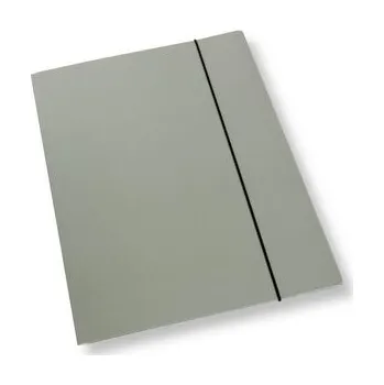 Set školních potřeb Teczka A4 z gumką lakier szara 350gsm (10szt)