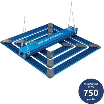 Maxibright Daylight PRO Full Spectrum LED 300W 2.5 μmol/J (DAYLIGHT 300W PRO LED (typ ATS) je dokonalým řešením pro pěstování v malém měřítku. S vynikajícím celkovým výkonem 750 μmol/s. Tato kompaktní jednotka dokonale pokryje pěstební plochu o rozměrech)