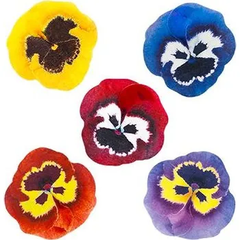 Jedlá dekorace na dort Dortisimo Dekorace z jedlého papíru Macešky mix barev (30 ks)