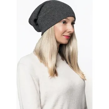 Čepice WOOLIFE Kašmír Black Double Čepice Černá