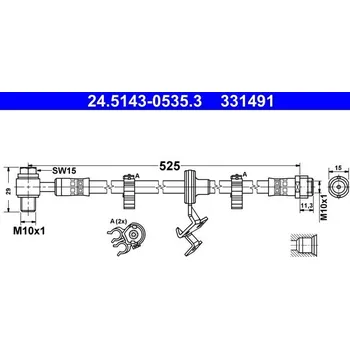 Brzdová hadice Brzdová hadice ATE 24.5143-0535.3