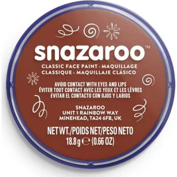 Karnevalový doplněk SNAZAROO Barva na obličej Rezavě hnědá (Rust Brown) 18ml 160181