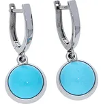 Goldstore Náušnice v bílém zlatě tyrkysy Váha: 3.50 g