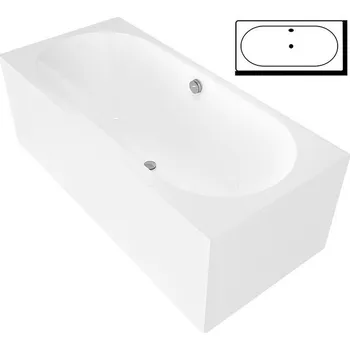 Viva BL Monolith obdélníková vana 170x75x60 cm, bílá 88119ML